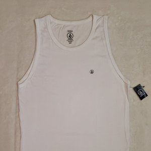 Volcom Men's Solid Heather White Tank Top - NWT